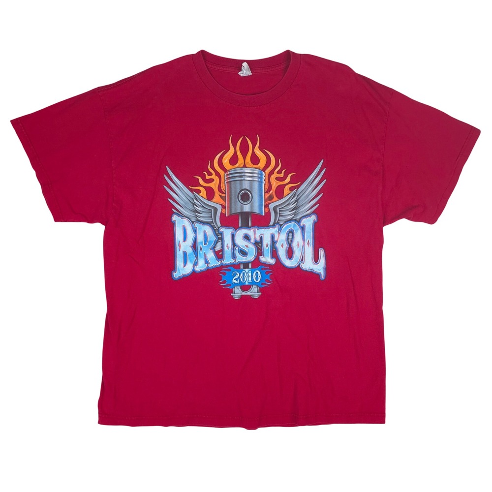 Delta Bristol 2010 Racing T-Shirt‎ Mens XL Red Drop The Hammer Graphic Tee